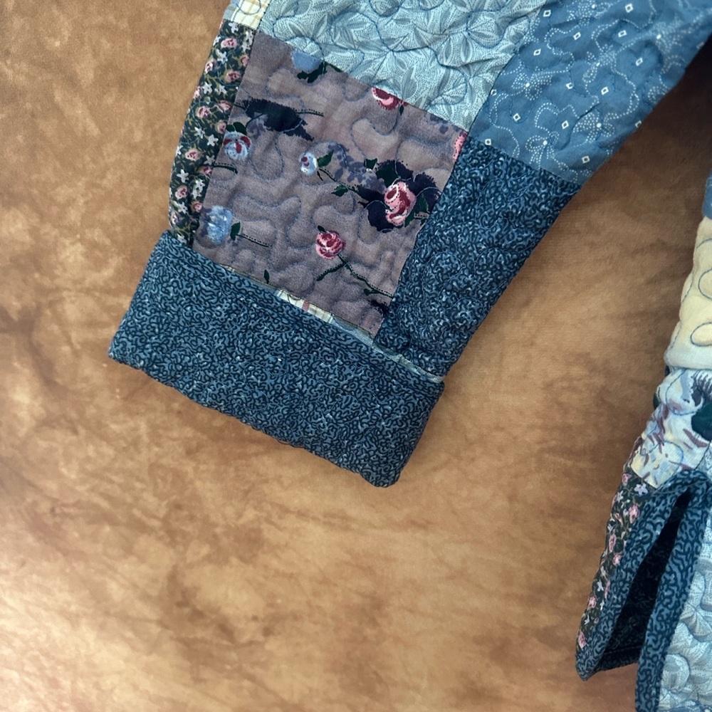 Donna Sharp Blue Patchwork Quilted Jacket - image 6